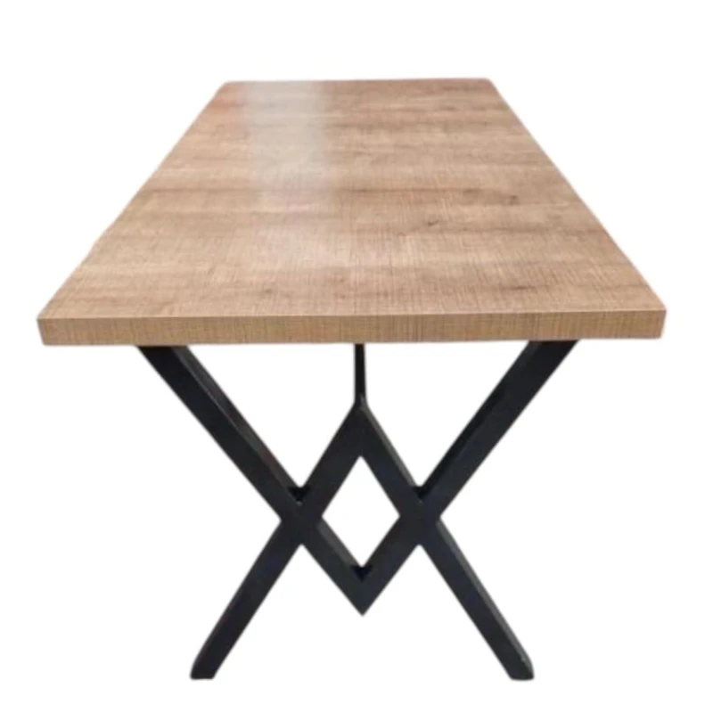 Обеденный стол try_9, ламинат, коричневый/черный, 130x70x75 см Обеденный стол try_9, ламинат, коричневый/черный, 130x70x75 см