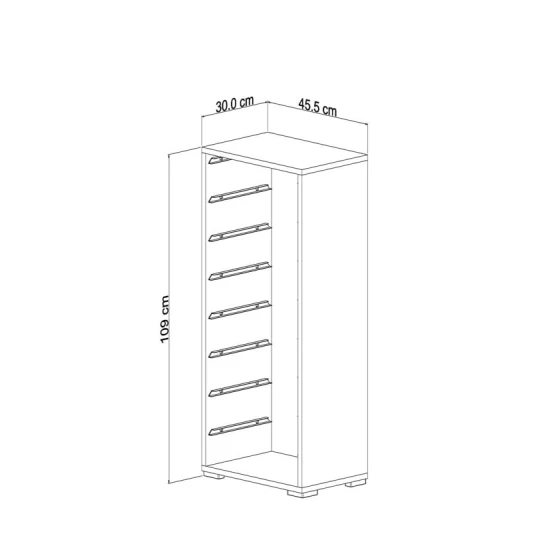 Шкаф для игрушек Pratico I39024, белый/розовый, 30x45.5x109 см Шкаф для игрушек Pratico I39024, белый/розовый, 30x45.5x109 см