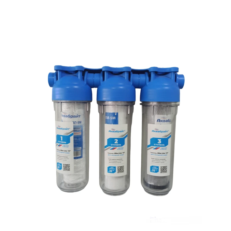 Трехступенчатая фильтрующая система Аквабрайт AБФ-3 (3/4 Трехступенчатая фильтрующая система Аквабрайт AБФ-3 (3/4