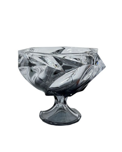 Meyvə qabları dəsti güldan və şirniyyat qabı ilə 00404, 4 parça, şüşə, qara, 22x24 sm, 20x28 sm, 14x15 sm, 34x12 sm