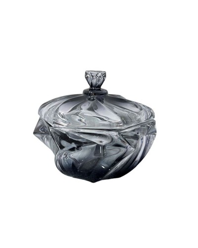 Meyvə qabları dəsti güldan və şirniyyat qabı ilə 00404, 4 parça, şüşə, qara, 22x24 sm, 20x28 sm, 14x15 sm, 34x12 sm