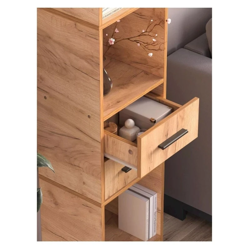 Stellaj 3563_L-M 2StelHighVotan, 36x29x180 см, ЛДСП, коричневый Stellaj 3563_L-M 2StelHighVotan, 36x29x180 см, ЛДСП, коричневый