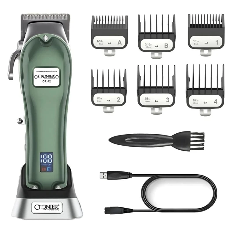 Машинка для стрижки волос Cronier CR-12 Green