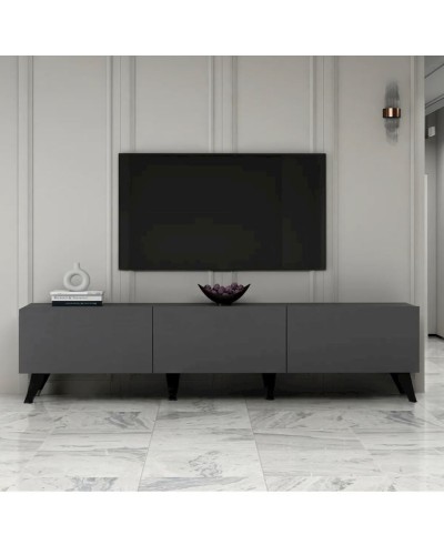 TV üçün tumba Allrol ev_12115491, LDSP, antrasit, 180x45x35 sm