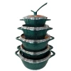 Набор кастрюль Dessini ZGH_00094, гранит, зеленый, 12 предметов