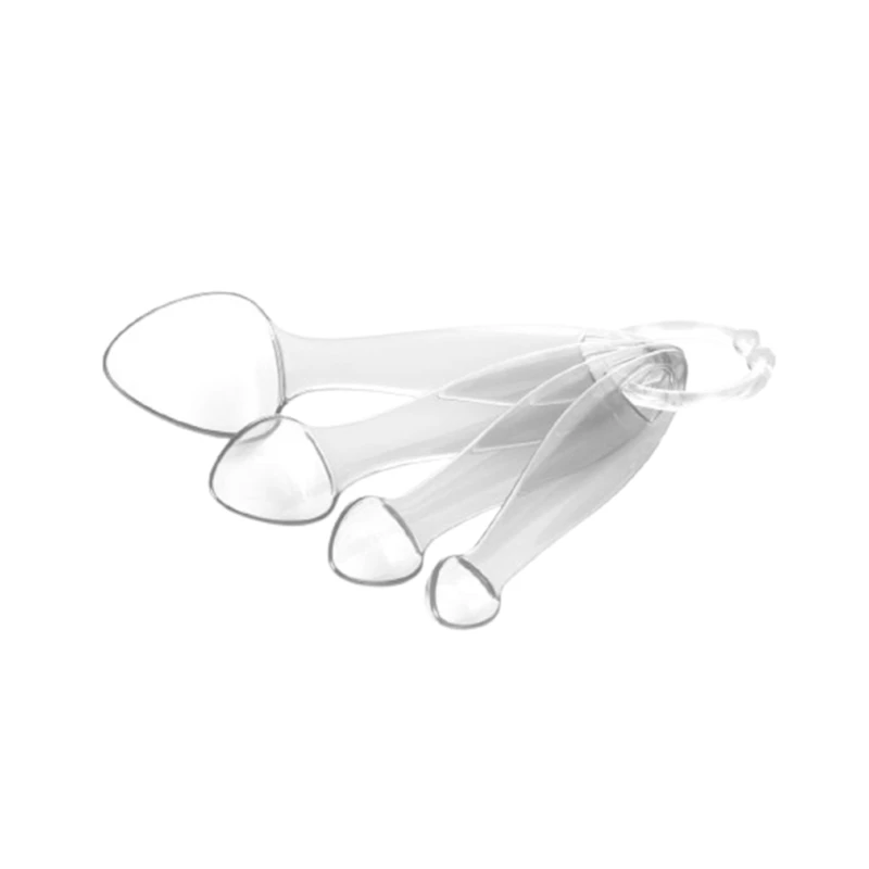 Ölçmə qaşıq dəsti Hom-me 101389, plastik, 4 əd, şəffaf