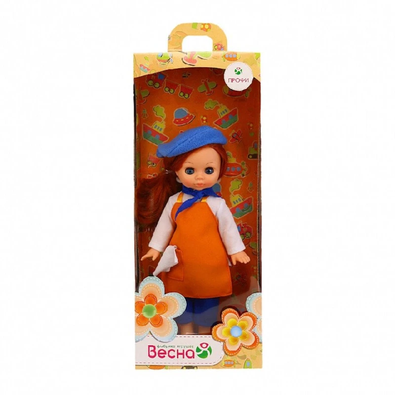 Кукла Весна Художница, 30 см, пластик, с длинными волосами