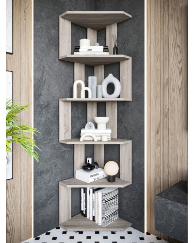 Stellaj 3563_StellajOpenUgolSomona, 156.3х38х38 sm, LDSP, açıq bej