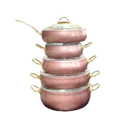 Наборы посуды для готовки PMT 50, гранит, розовый, 5 шт