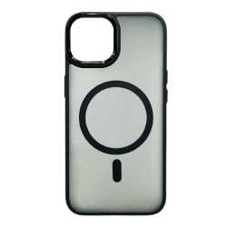 Çexol Magsafe Apple iPhone 13 üçün, Matte Black/Transparent