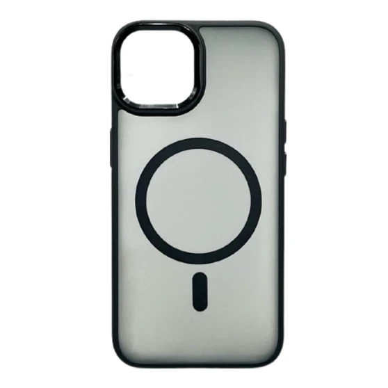 Çexol Magsafe Apple iPhone 13 üçün, Matte Black/Transparent