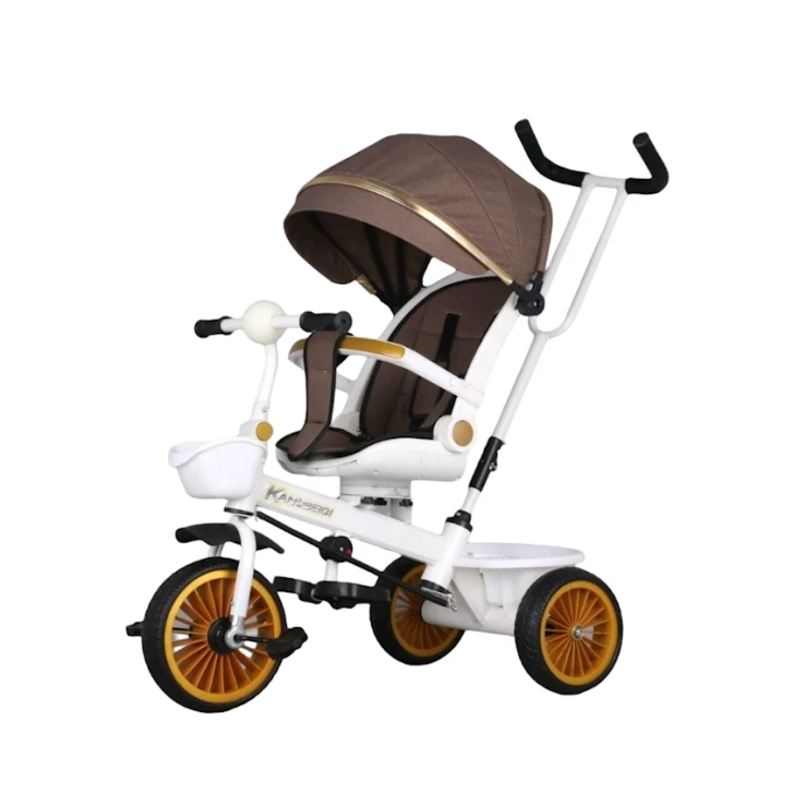 Uşaq üçün üçtəkərli velosiped FZ-189, ağ/qəhvəyi