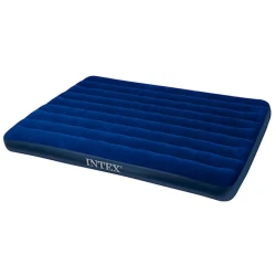 Надувной двуспальный матрас Intex Classic Downy Airbed 64759, синий, 152x203x25 см