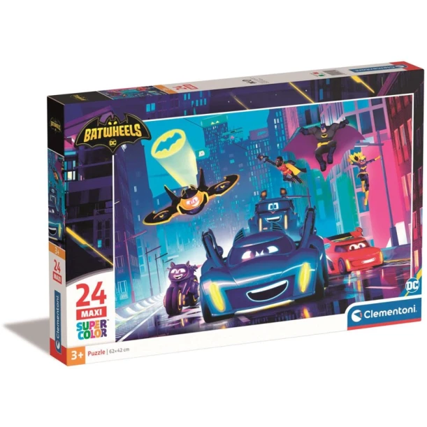 Пазл Clementoni Maxi Batwheels, 24 деталей, 62x42 см