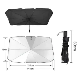 Солнцезащитный козырек для салона автомобиля 2820, черный, 70х125 см Солнцезащитный козырек для салона автомобиля 2820, черный, 70х125 см