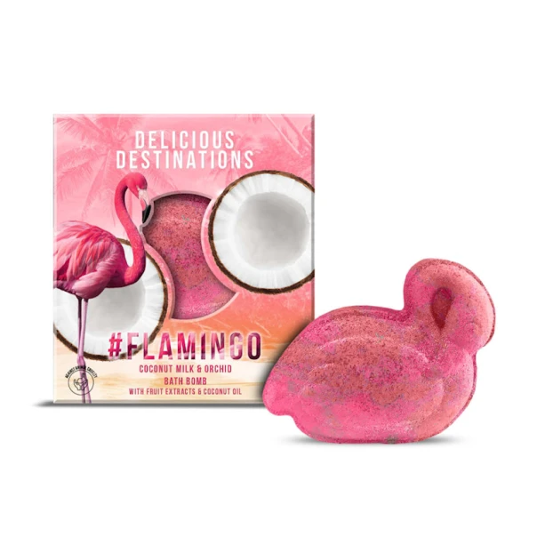 Бомбочка для ванны Corsair Delicious Destinations #Flamingo Coconut Milk & Orchid 150 г Бомбочка для ванны Corsair Delicious Destinations #Flamingo Coconut Milk & Orchid 150 г