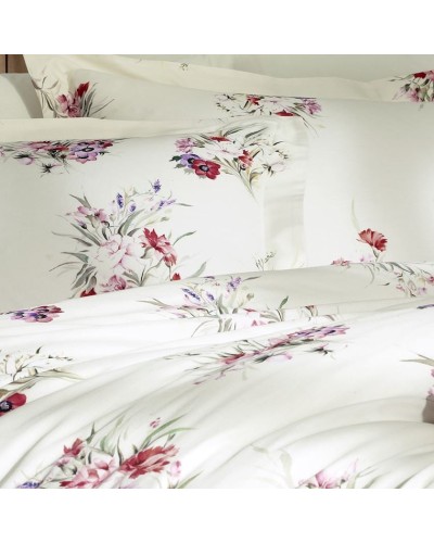Yataq dəsti Tivolyo Home Fiorista, satin, ikinəfərlik, ağ