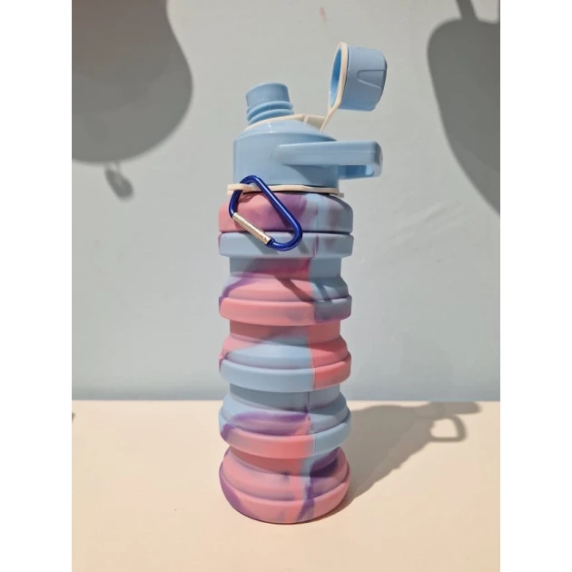 Termos silikon, mavi/çəhrayı