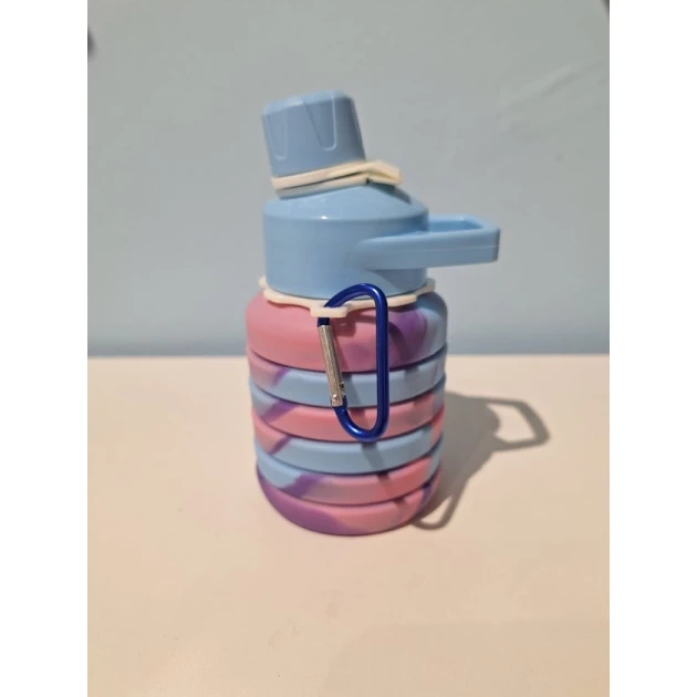 Termos silikon, mavi/çəhrayı