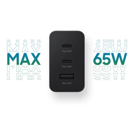 Головка адаптера Samsung 65W Trio черная Головка адаптера Samsung 65W Trio черная