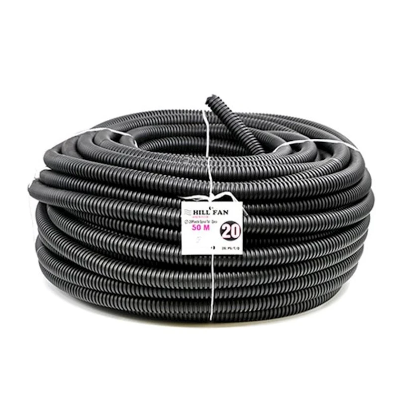 Труба электроизоляционная Hill Fan диаметром 16 мм, 50 м, черный Труба электроизоляционная Hill Fan диаметром 16 мм, 50 м, черный