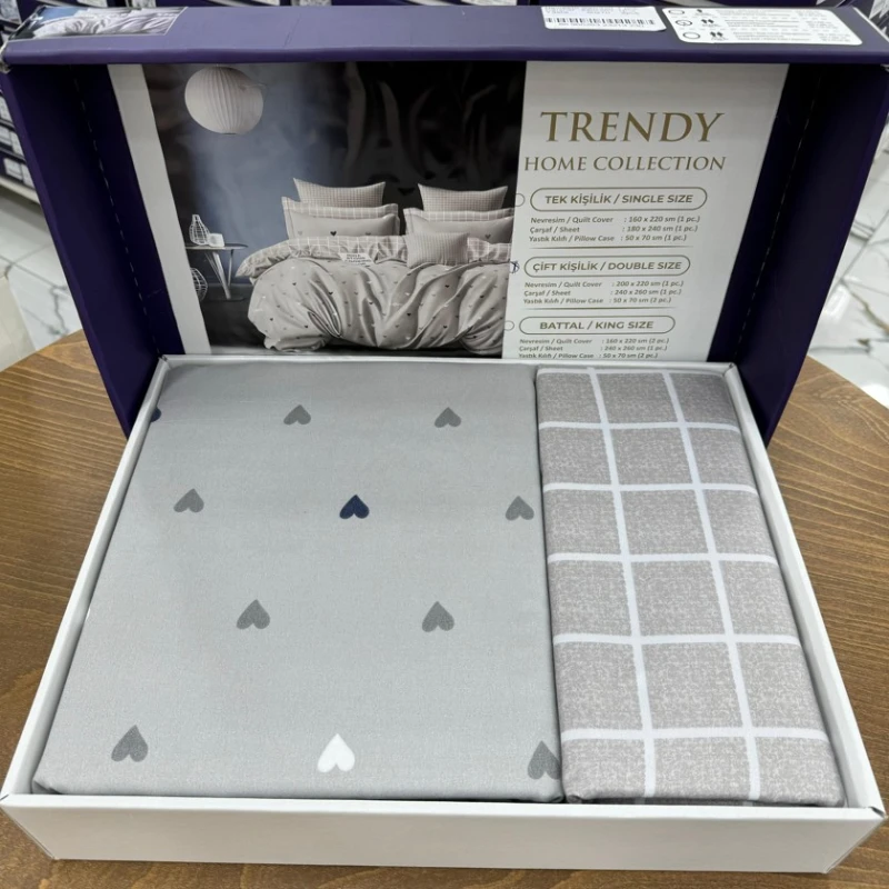 Yataq dəsti MiraNova SF-606, birnəfərlik, boz, yorğan üzü 160x220 sm, mələfə 180x240 sm, yastıq üzü 50x70 sm/1 əd