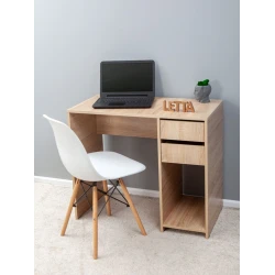 Kompüter masası Letta, LDSP, bej, 75x45x90 sm