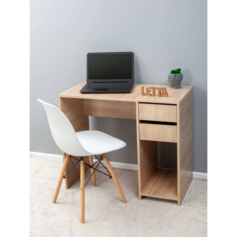 Компьютерный стол Letta, ЛДСП, бежевый, 75x45x90 см