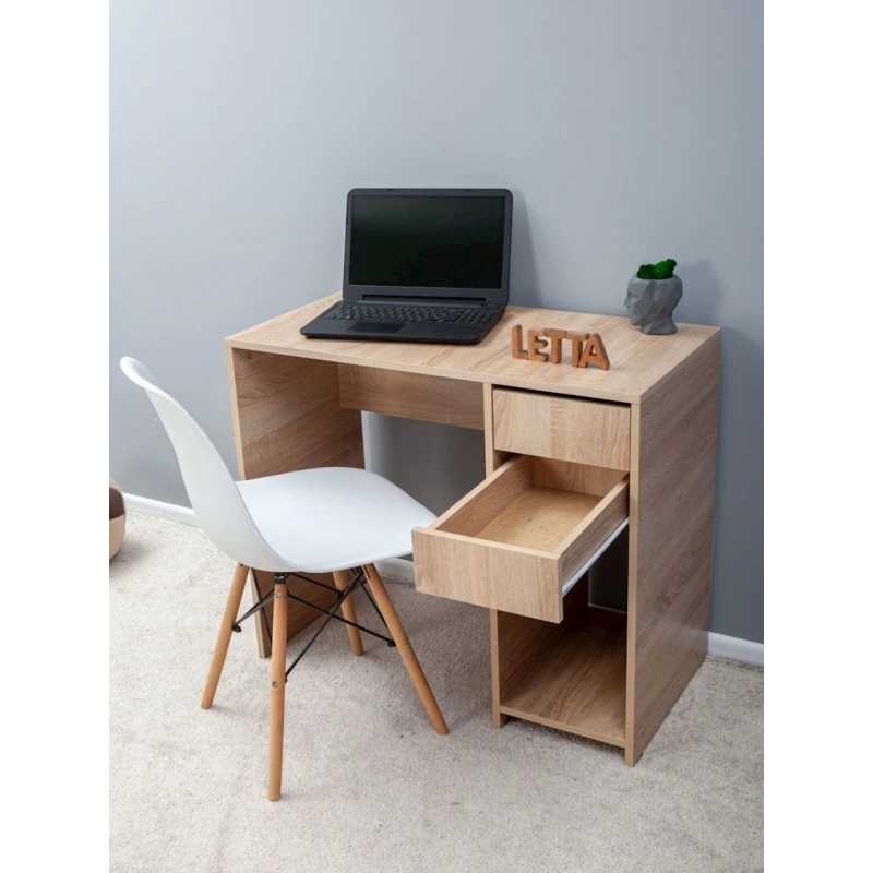 Компьютерный стол Letta, ЛДСП, бежевый, 75x45x90 см