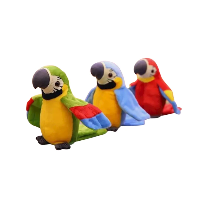 İnteraktiv oyuncaq Danışan tutuquşu deyilənləri təkrar edir və qanadlarını yelləyir, məhsul çeşiddə