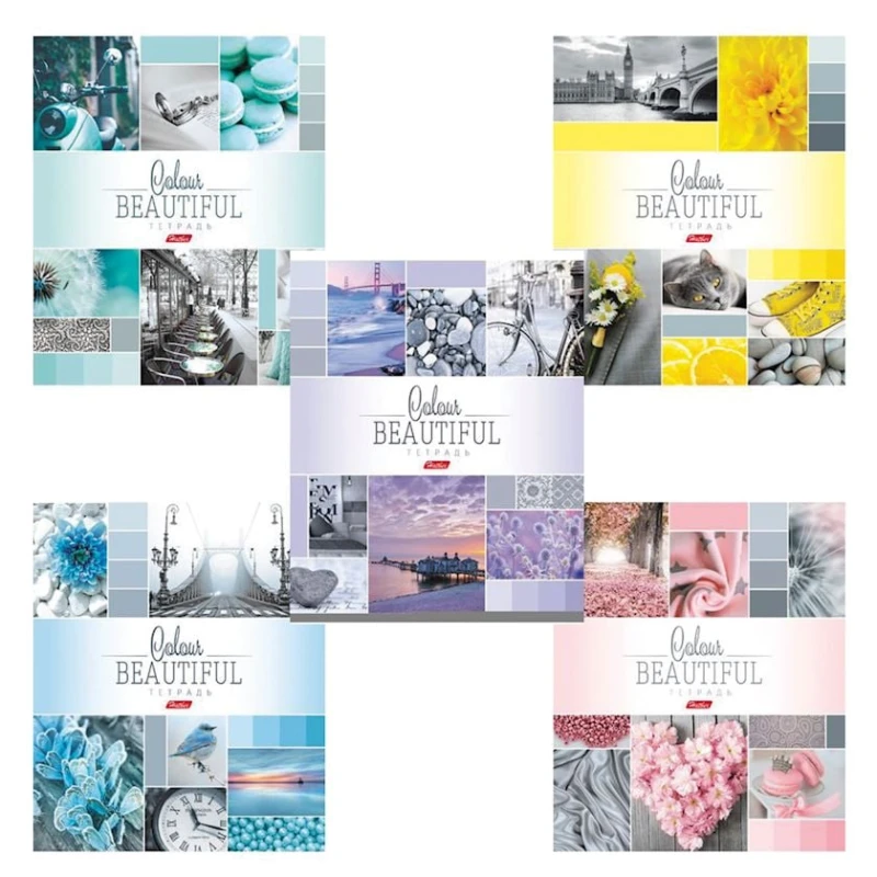 Тетрадь в клетку Hatber Colour Beautiful, A5, 96 листов, товар в ассортименте Тетрадь в клетку Hatber Colour Beautiful, A5, 96 листов, товар в ассортименте