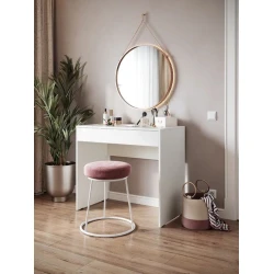 Туалетный столик Art Mebel 26, ламинат, 75x80x45 см, белый Туалетный столик Art Mebel 26, ламинат, 75x80x45 см, белый