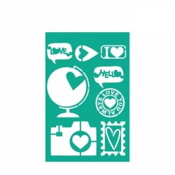 Трафарет самоклеящийся Rosa Talent, 13x20 см, №2011 Love