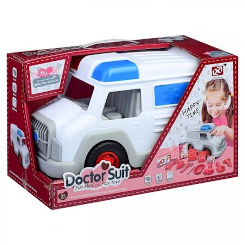 Həkim dəsti 8823A-1 maşın ilə 12 hissə, 3+ yaş