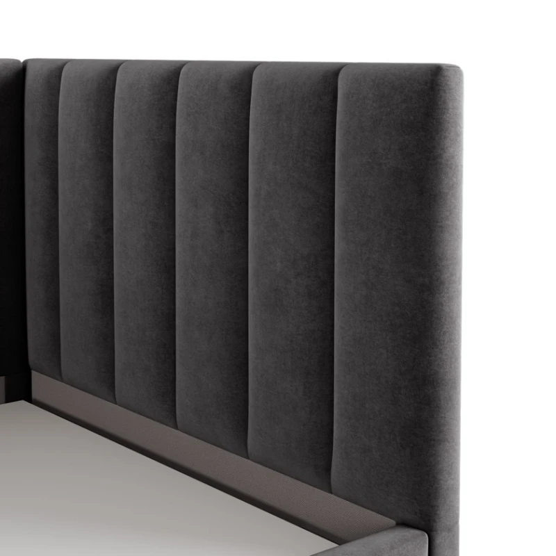 Односпальная кровать Art_tek_yataq(120) 88, ламинат/ткань, бежевая, 85x120x200 см