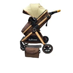 Детская коляска Belecoo X-1D-XAKİ, коричневая