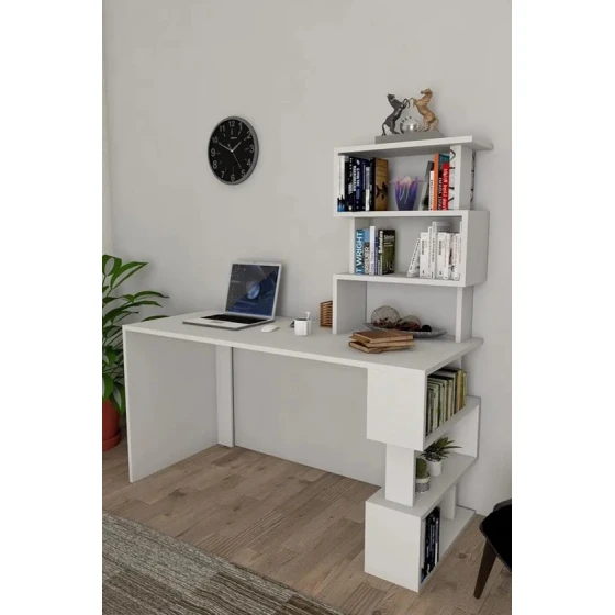 Письменный стол ev_12116109, ламинат, белый, 120x50x148 см Письменный стол ev_12116109, ламинат, белый, 120x50x148 см