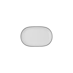 Блюдо ID-Fine Modest Black Magnus, фарфор, белое/черное, 18 см