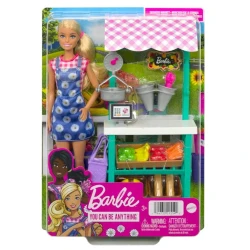 Игровой набор Mattel Barbie Farmers Market Playset HCN22, 29 см