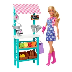 Игровой набор Mattel Barbie Farmers Market Playset HCN22, 29 см
