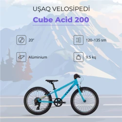 Uşaq velosipedi Cube Acid 200 622130, mavi/narıncı, 20