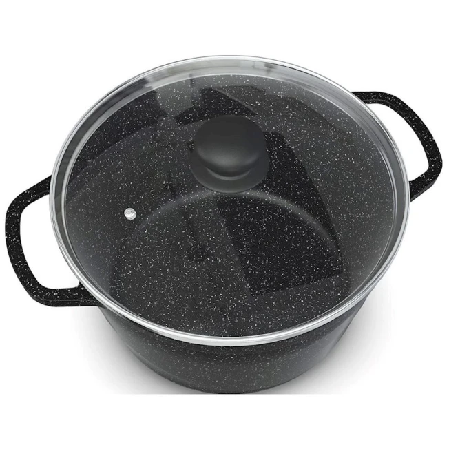 Qazan Neva Granite, 4 l, alüminium, qara Qazan Neva Granite, 4 l, alüminium, qara