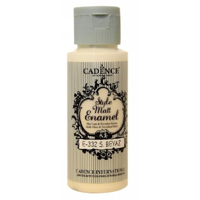 Краска матовая для стекла Cadence Style Matt Enamel Warm White 59 мл Краска матовая для стекла Cadence Style Matt Enamel Warm White 59 мл