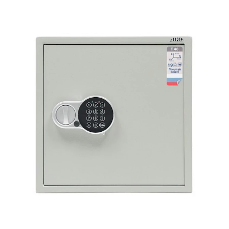 Мебельный сейф Aiko T-40 EL, электронный кодовый, серый, 401x400x356 мм Мебельный сейф Aiko T-40 EL, электронный кодовый, серый, 401x400x356 мм