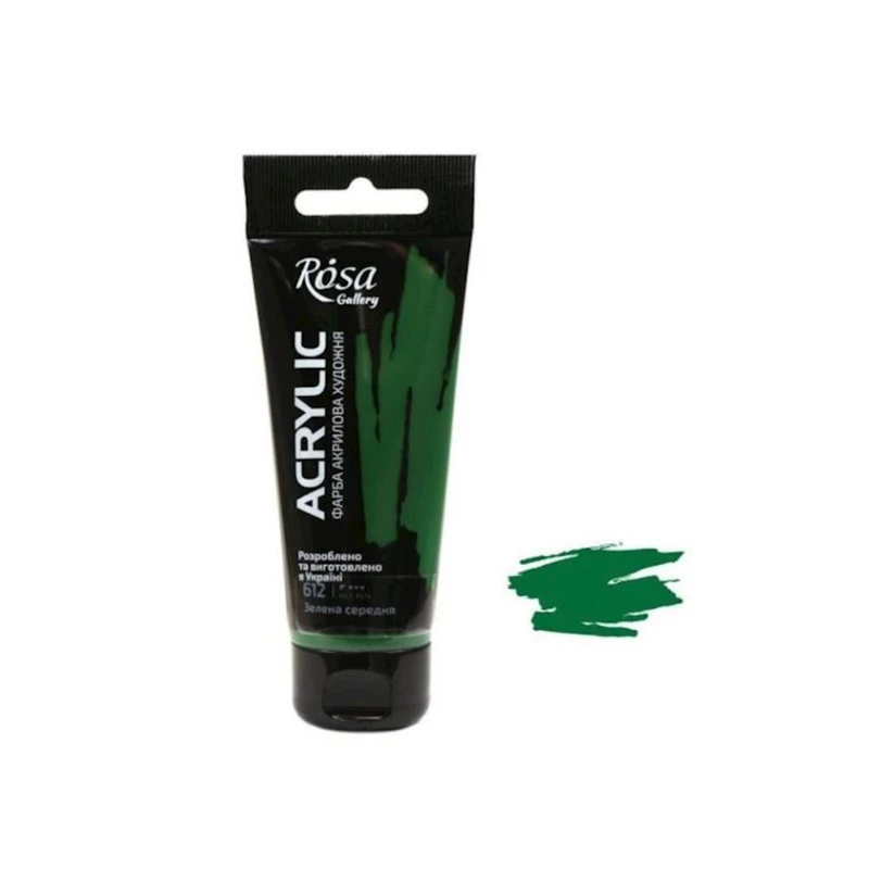 Rəssamlıq akril boya Rosa Gallery 612, yaşıl orta, 60 ml