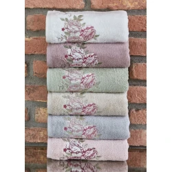 Набор полотенец для лица и рук Dantela 059, 50x90 см, хлопок, разноцветный, 6 шт