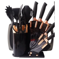 Набор кухонных инструментов Sonifer, 19 шт, пластик, черный