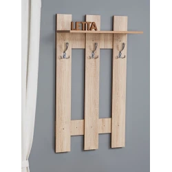 Вешалка настенная Letta Long Somona, 105x12х60 см, ЛДСП, бежевый Вешалка настенная Letta Long Somona, 105x12х60 см, ЛДСП, бежевый