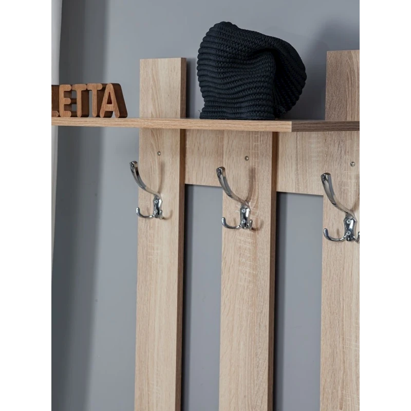 Вешалка настенная Letta Long Somona, 105x12х60 см, ЛДСП, бежевый Вешалка настенная Letta Long Somona, 105x12х60 см, ЛДСП, бежевый