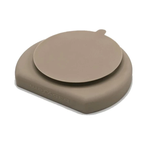 Boşqab Babyjem, 19х17 sm, silikon, 6+ ay, qəhvəyi Boşqab Babyjem, 19х17 sm, silikon, 6+ ay, qəhvəyi